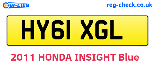 HY61XGL are the vehicle registration plates.