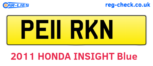 PE11RKN are the vehicle registration plates.