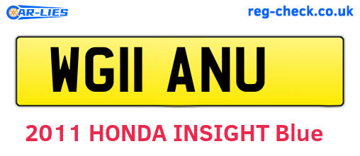 WG11ANU are the vehicle registration plates.