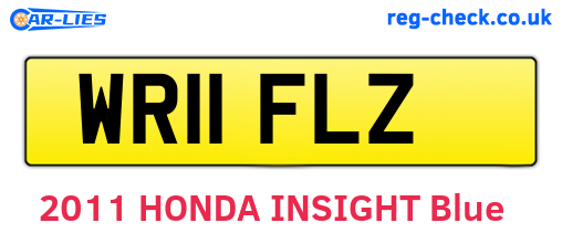 WR11FLZ are the vehicle registration plates.