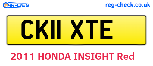 CK11XTE are the vehicle registration plates.