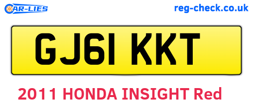 GJ61KKT are the vehicle registration plates.