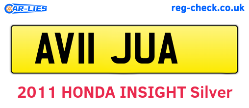 AV11JUA are the vehicle registration plates.