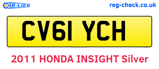 CV61YCH are the vehicle registration plates.