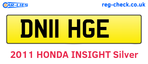 DN11HGE are the vehicle registration plates.