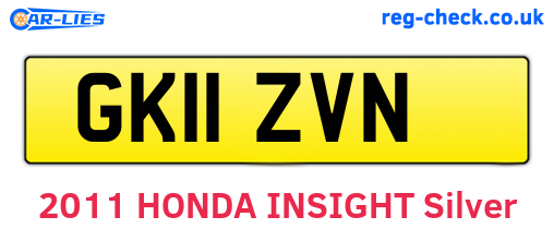 GK11ZVN are the vehicle registration plates.