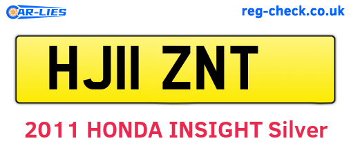 HJ11ZNT are the vehicle registration plates.