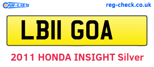 LB11GOA are the vehicle registration plates.