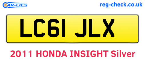 LC61JLX are the vehicle registration plates.
