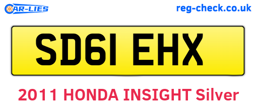 SD61EHX are the vehicle registration plates.