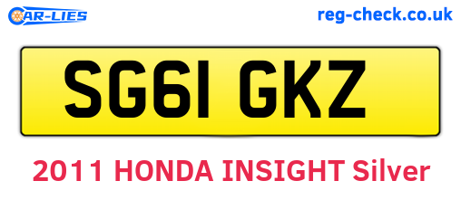 SG61GKZ are the vehicle registration plates.