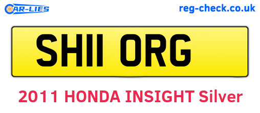 SH11ORG are the vehicle registration plates.