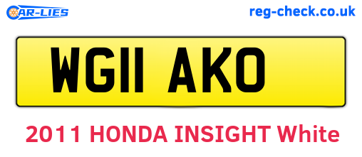 WG11AKO are the vehicle registration plates.