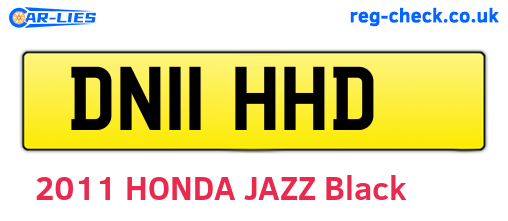 DN11HHD are the vehicle registration plates.