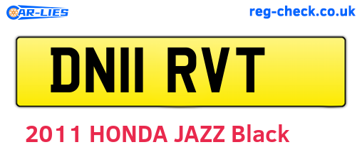 DN11RVT are the vehicle registration plates.