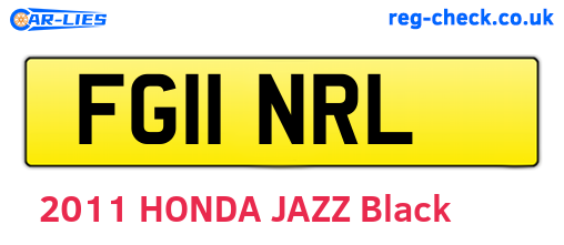 FG11NRL are the vehicle registration plates.