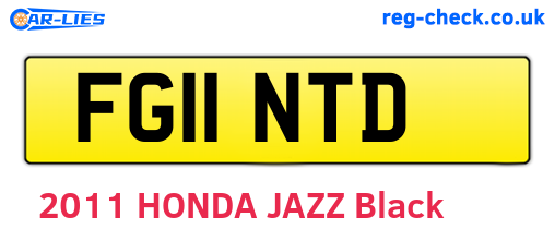FG11NTD are the vehicle registration plates.