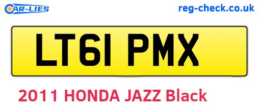LT61PMX are the vehicle registration plates.