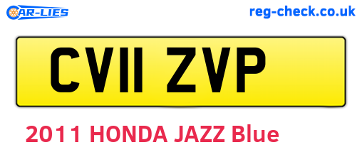 CV11ZVP are the vehicle registration plates.