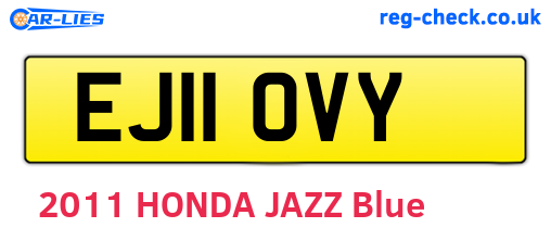 EJ11OVY are the vehicle registration plates.