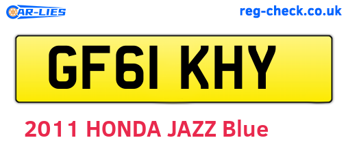GF61KHY are the vehicle registration plates.
