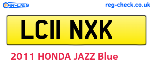 LC11NXK are the vehicle registration plates.