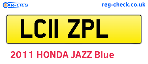 LC11ZPL are the vehicle registration plates.