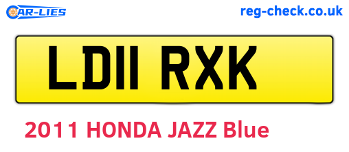 LD11RXK are the vehicle registration plates.