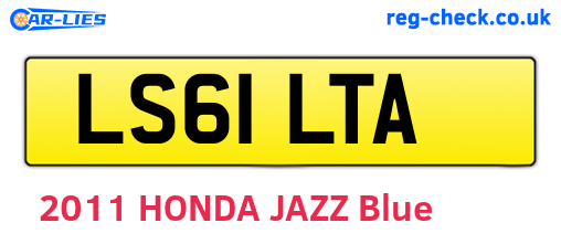 LS61LTA are the vehicle registration plates.