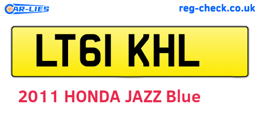 LT61KHL are the vehicle registration plates.