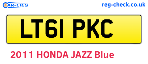LT61PKC are the vehicle registration plates.