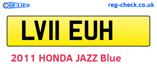 LV11EUH are the vehicle registration plates.