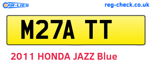 M27ATT are the vehicle registration plates.