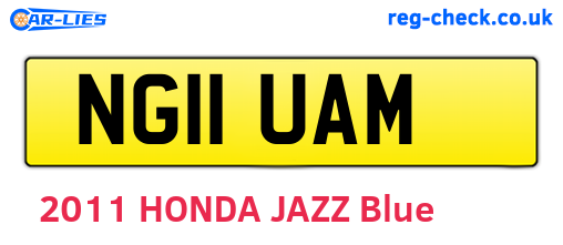 NG11UAM are the vehicle registration plates.