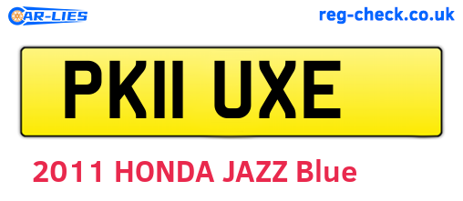 PK11UXE are the vehicle registration plates.