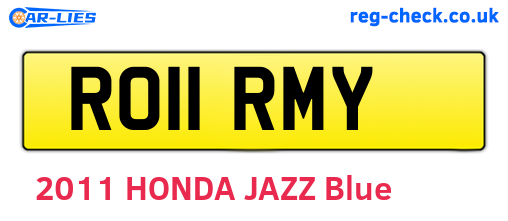 RO11RMY are the vehicle registration plates.