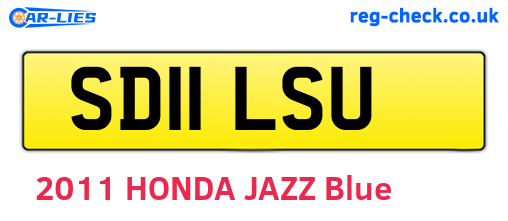 SD11LSU are the vehicle registration plates.