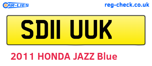 SD11UUK are the vehicle registration plates.