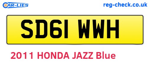 SD61WWH are the vehicle registration plates.