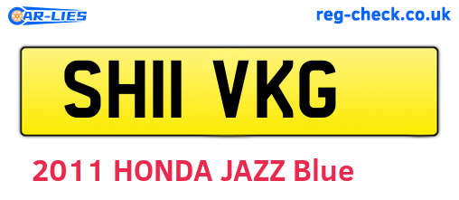 SH11VKG are the vehicle registration plates.