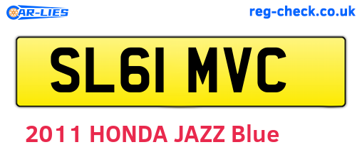 SL61MVC are the vehicle registration plates.