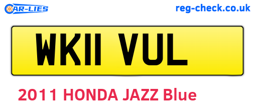 WK11VUL are the vehicle registration plates.