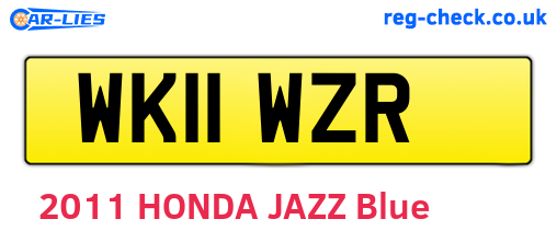 WK11WZR are the vehicle registration plates.