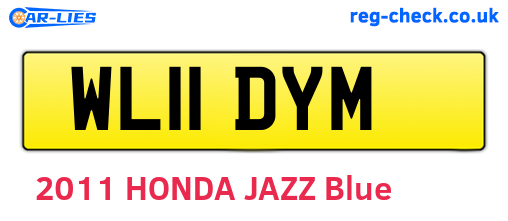 WL11DYM are the vehicle registration plates.