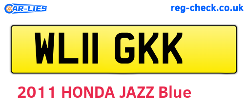WL11GKK are the vehicle registration plates.