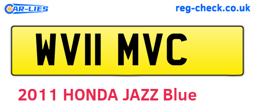 WV11MVC are the vehicle registration plates.