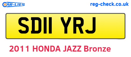 SD11YRJ are the vehicle registration plates.