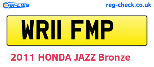 WR11FMP are the vehicle registration plates.