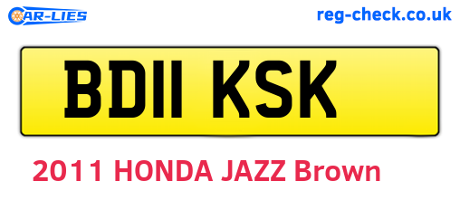 BD11KSK are the vehicle registration plates.