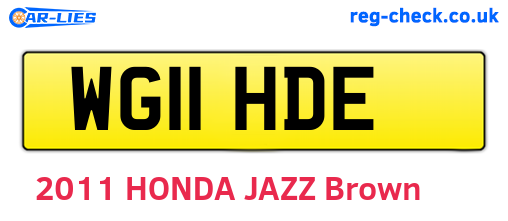 WG11HDE are the vehicle registration plates.